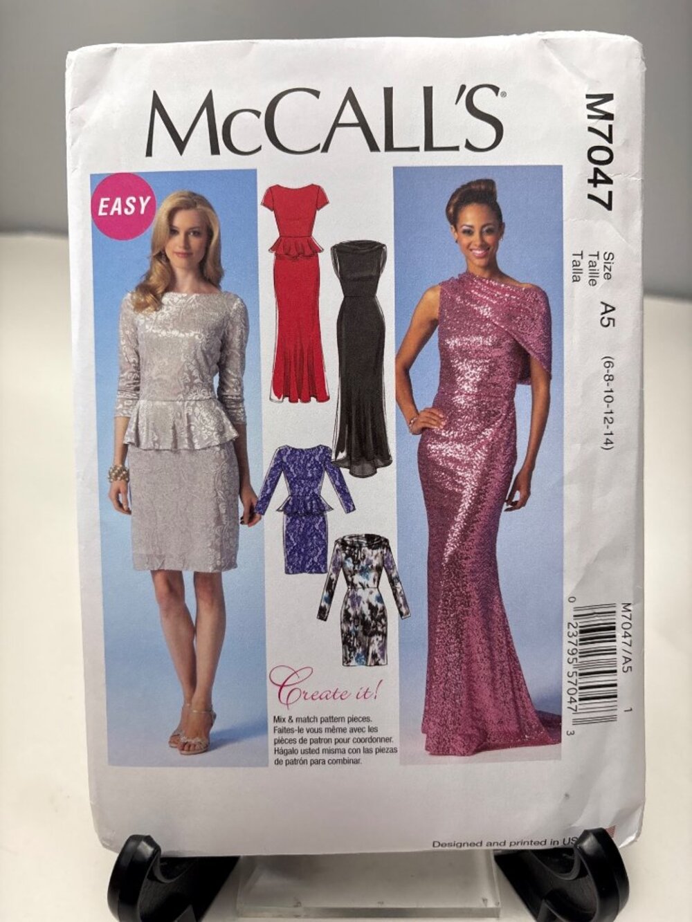 McCalls M7047 Sewing Pattern 6-8-10-12-14 Womens Dress Uncut